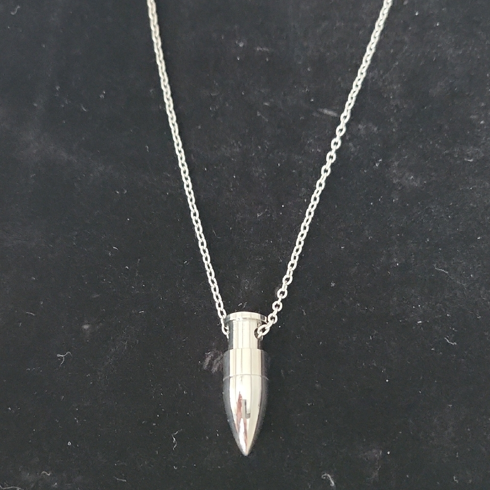 Stainless Steel Bullet Necklace
